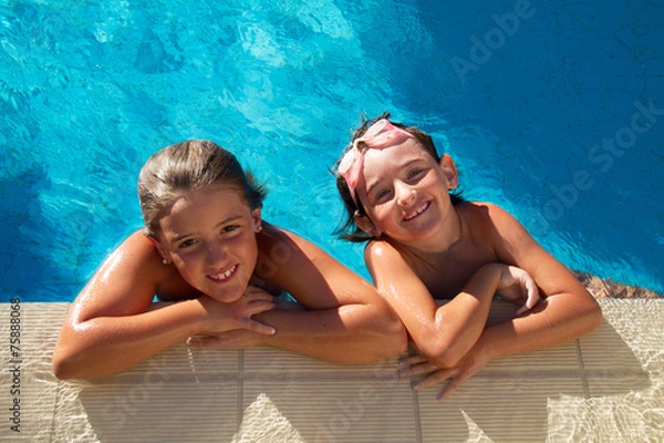 Obraz Girls in pool