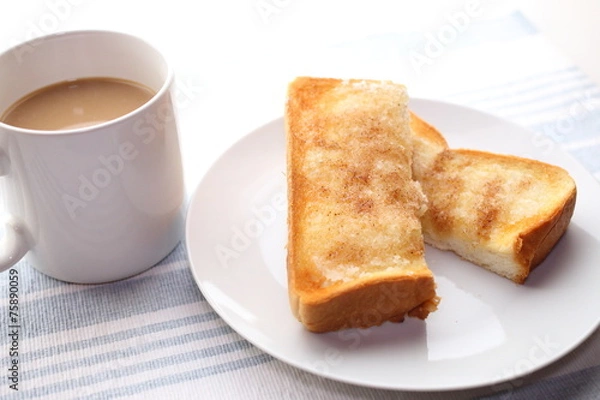 Obraz シュガートーストとカフェオレ