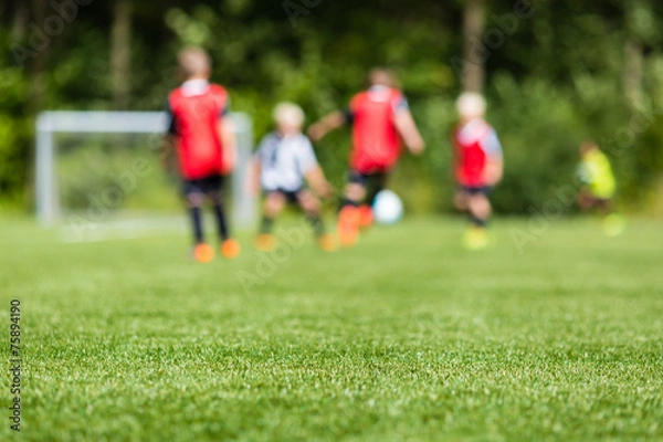 Obraz Kids soccer blur