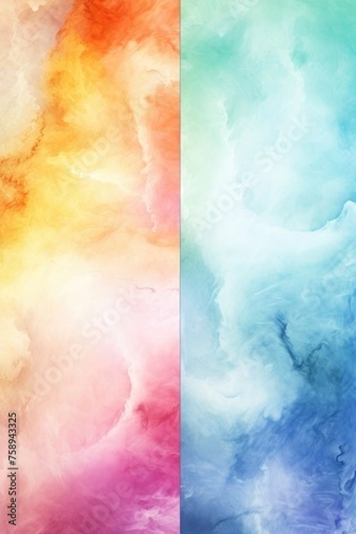 Fototapeta Colorful paint splashes on a wall, suitable for design projects