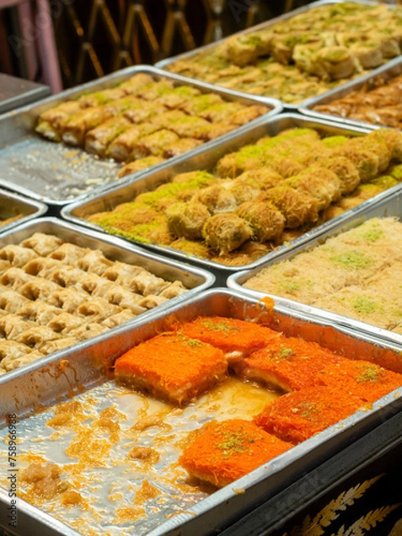 Obraz Oriental pastries in Jerusalem market