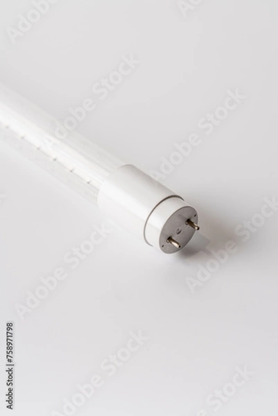 Obraz white led tubes on white background