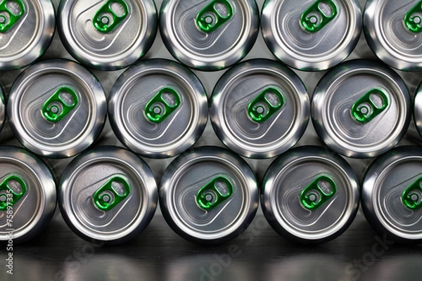 Obraz Pattern from much of drinking cans