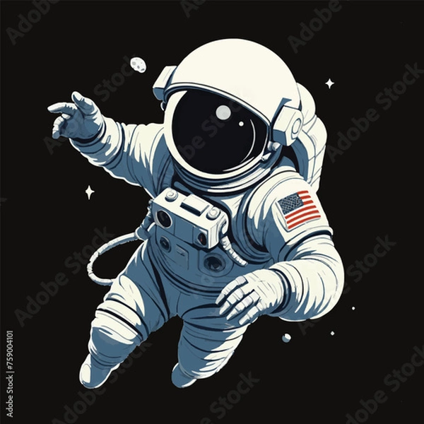 Fototapeta clipart astronaut vector isolated