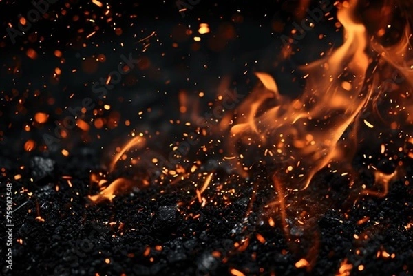 Obraz Charcoal Flames Art
