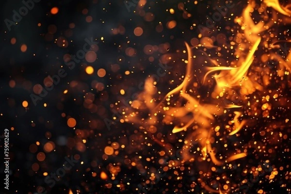 Obraz Jet Black Flame Illustration