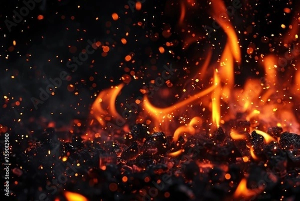 Obraz Smoky Midnight Fire