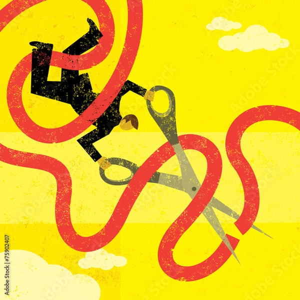 Obraz Cutting Red Tape