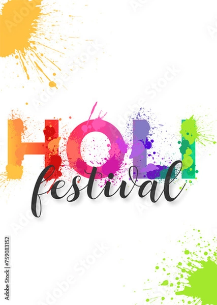 Obraz Holi Festival Text Effects