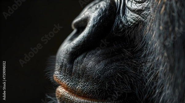 Fototapeta Intimate Gorilla Portrait in the Rainforest