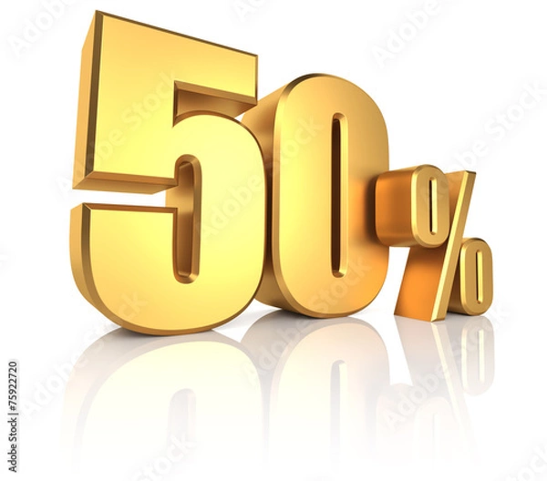 Fototapeta Gold 50 Percent