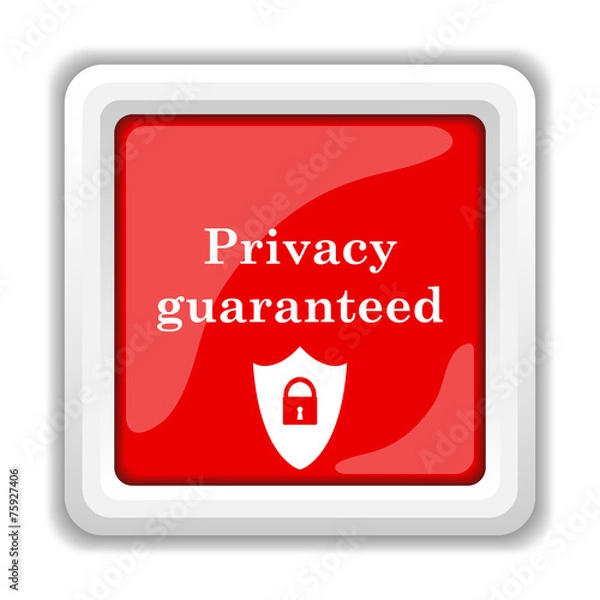 Fototapeta Privacy guaranteed icon