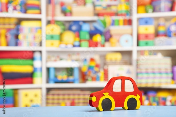 Obraz drewniany samochód