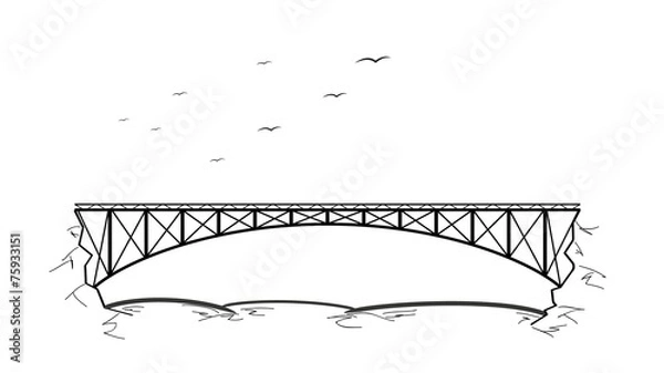 Fototapeta most nad rzeką