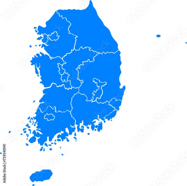 Obraz 대한민국 한국 지도