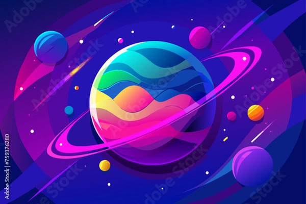 Obraz gradient galaxy background is