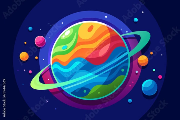 Fototapeta planet template background is