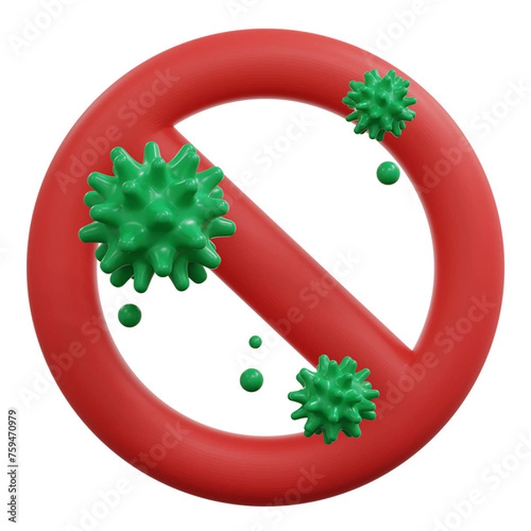 Obraz virus prevention 3d illustration