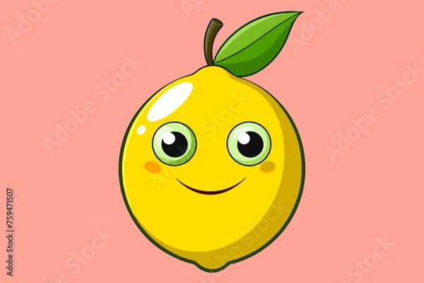 Obraz lemon fruit background is