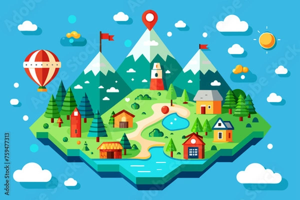 Fototapeta map background is