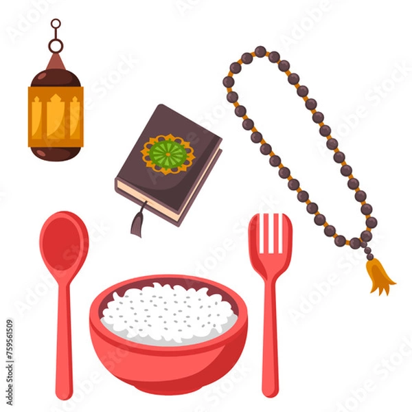 Obraz illustration of a restaurant menu