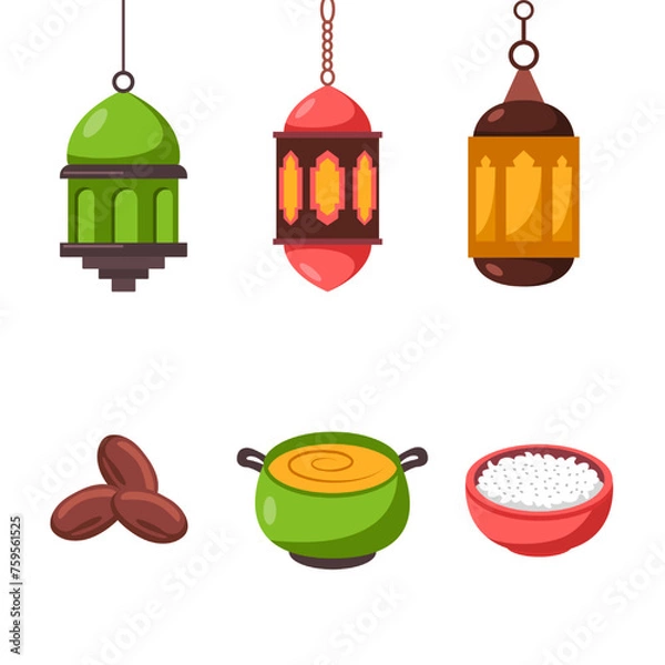 Obraz set of images with a lantern