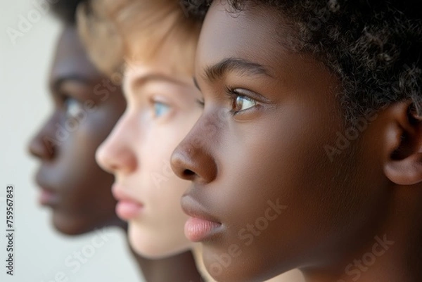 Obraz Diversity Boys Group Friendship Generative AI