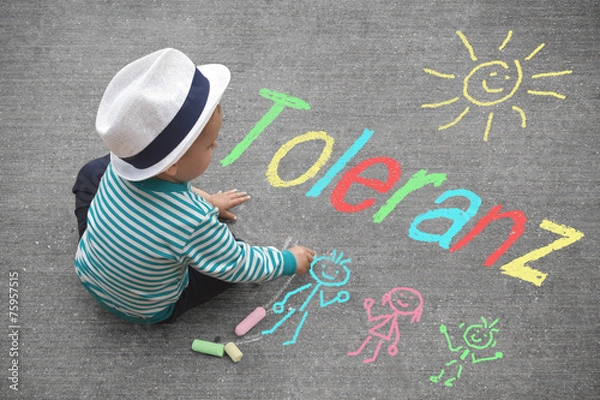 Obraz Rysunek dziecięcy - tolerancja