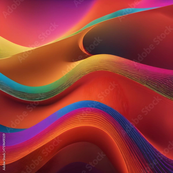 Obraz Colorful 3D background and wallpaper