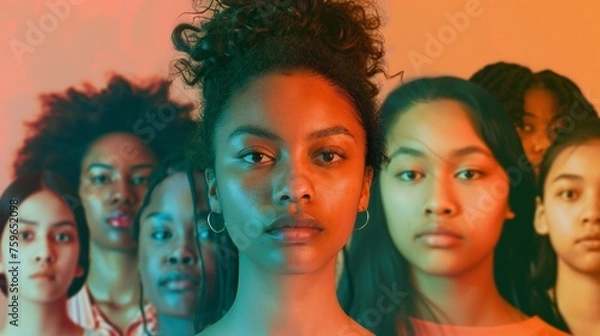 Fototapeta Intersectional Unity: A collage showcasing the intersectionality of women's empowerment.