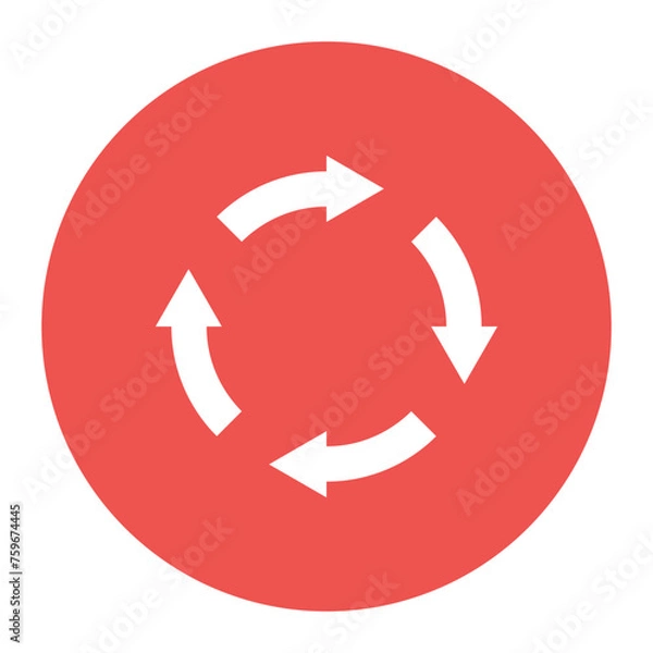 Fototapeta Recycling icon vector image. Can be used for Global Warming.