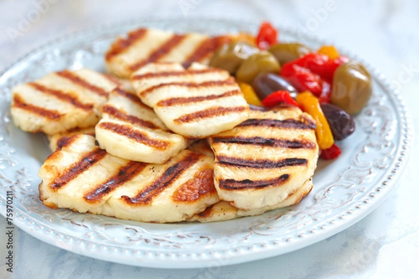 Fototapeta Halloumi cheese