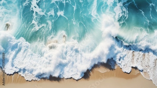 Fototapeta waves on a beach