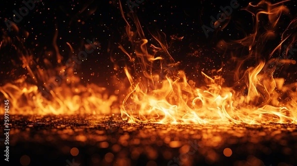 Fototapeta fire landscape