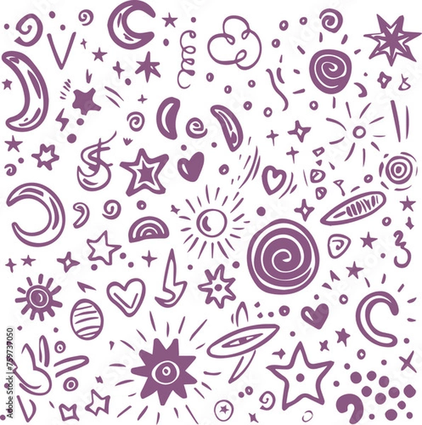 Fototapeta seamless doodle pattern