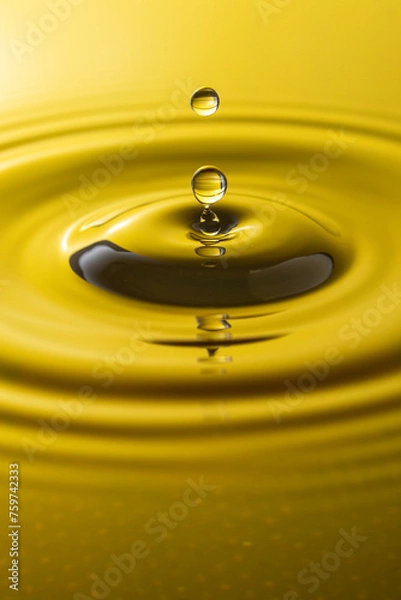 Fototapeta Creative photography of water drops and water waves For use as a background image or wallpaper.