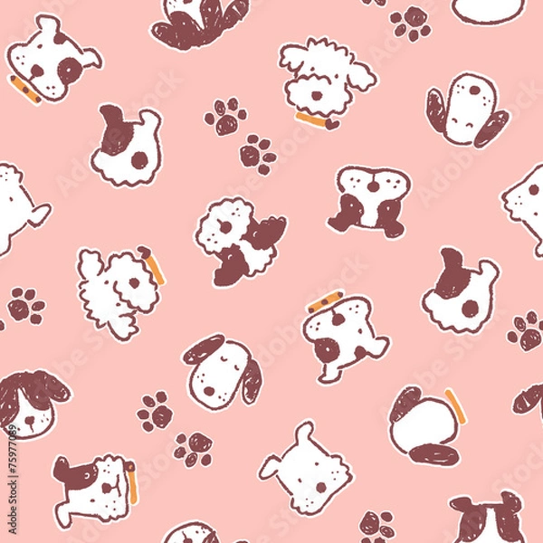 Fototapeta 犬パターン