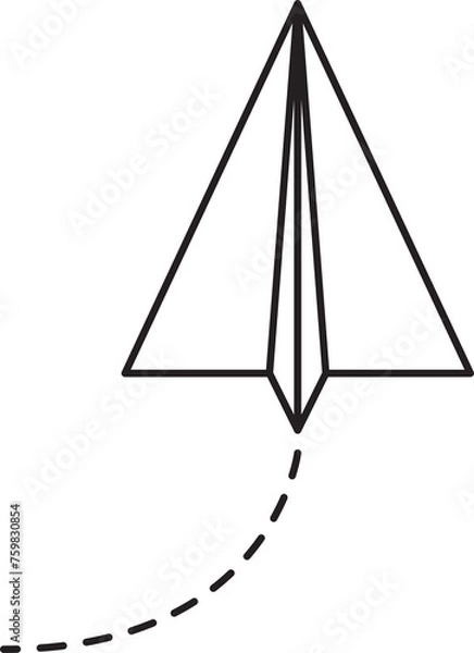 Obraz Paper Plane Line Art