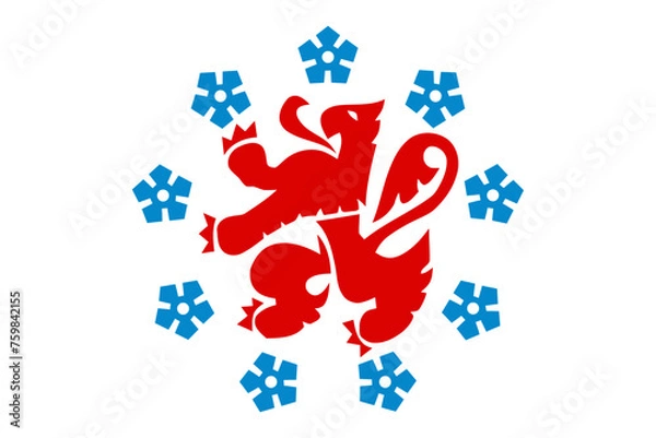 Fototapeta Flag of the German Community in Belgium