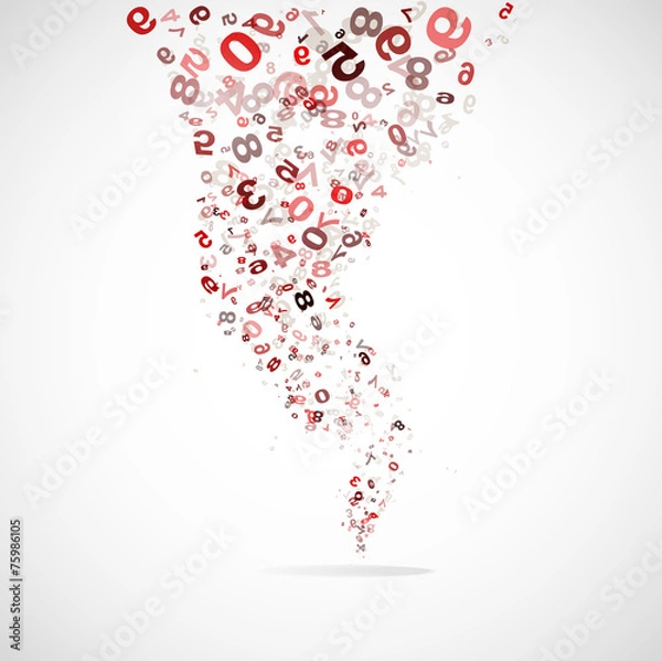 Fototapeta Abstract background with numbers