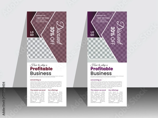 Obraz Modern elegant rollup banner template