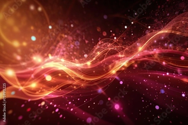 Fototapeta Abstract Waving Technology Background, created by ai generated