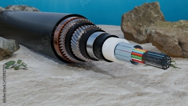 Fototapeta Subsea cable connection four