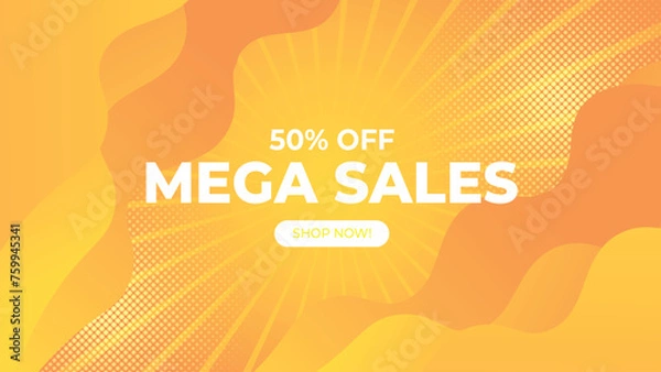 Obraz vector gradient sale background with discount