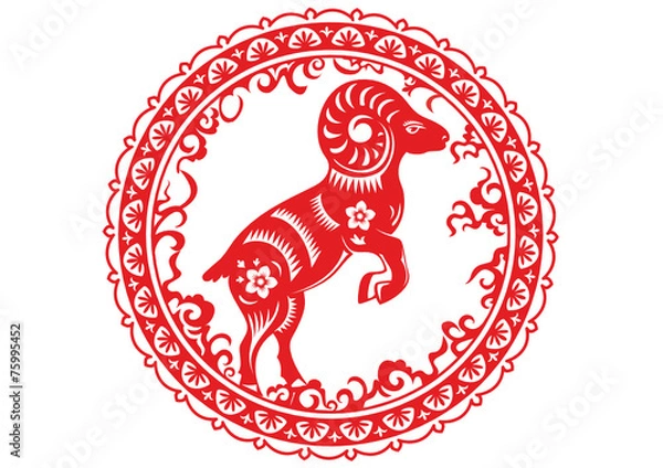 Obraz Goat. Chinese Year 2015.