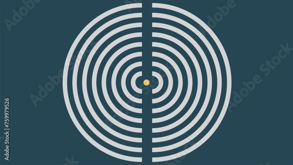 Obraz Abstract round spiral dotted vortex style urgency spinning creative hole background.