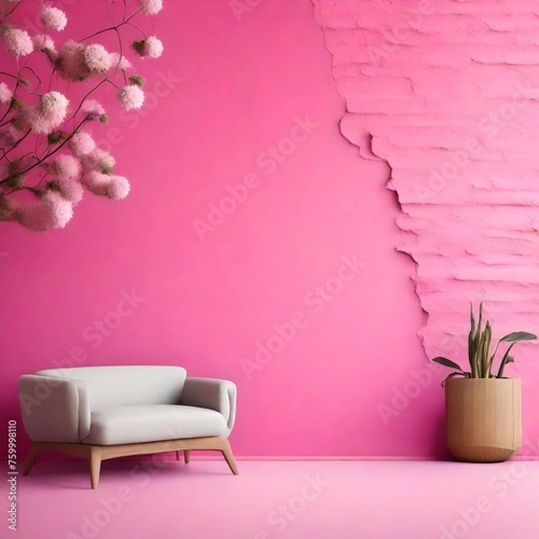 Obraz purple couch with wall