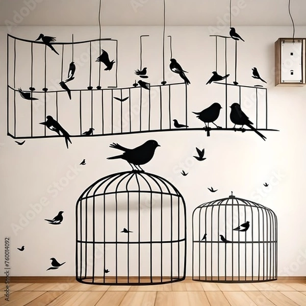 Obraz cage with birds