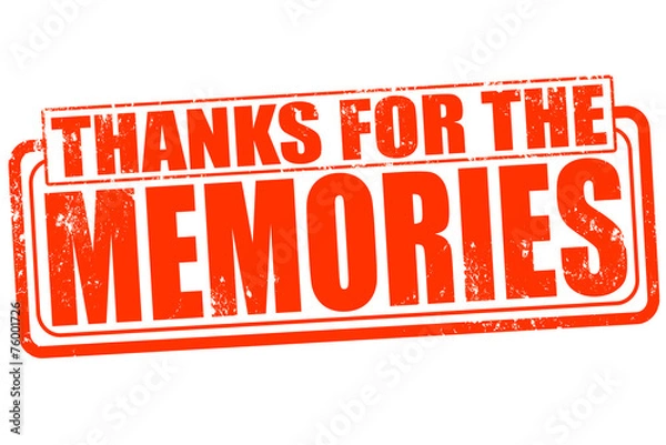 Obraz thanks for the memories