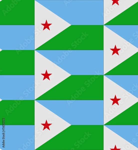 Fototapeta Djibouti flag texture vector